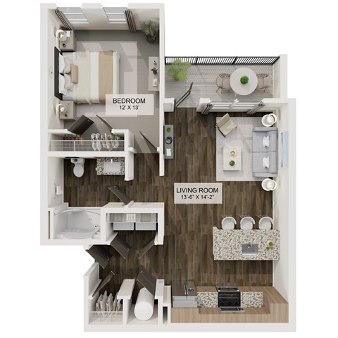 A2 Floor Plan at The Liliana Apartment Homes, Pooler
